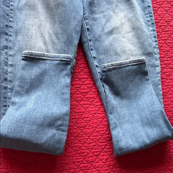 MOTHER High Waisted Looker Ankle Jeans - Light Denim Blue - Picture 4 of 7